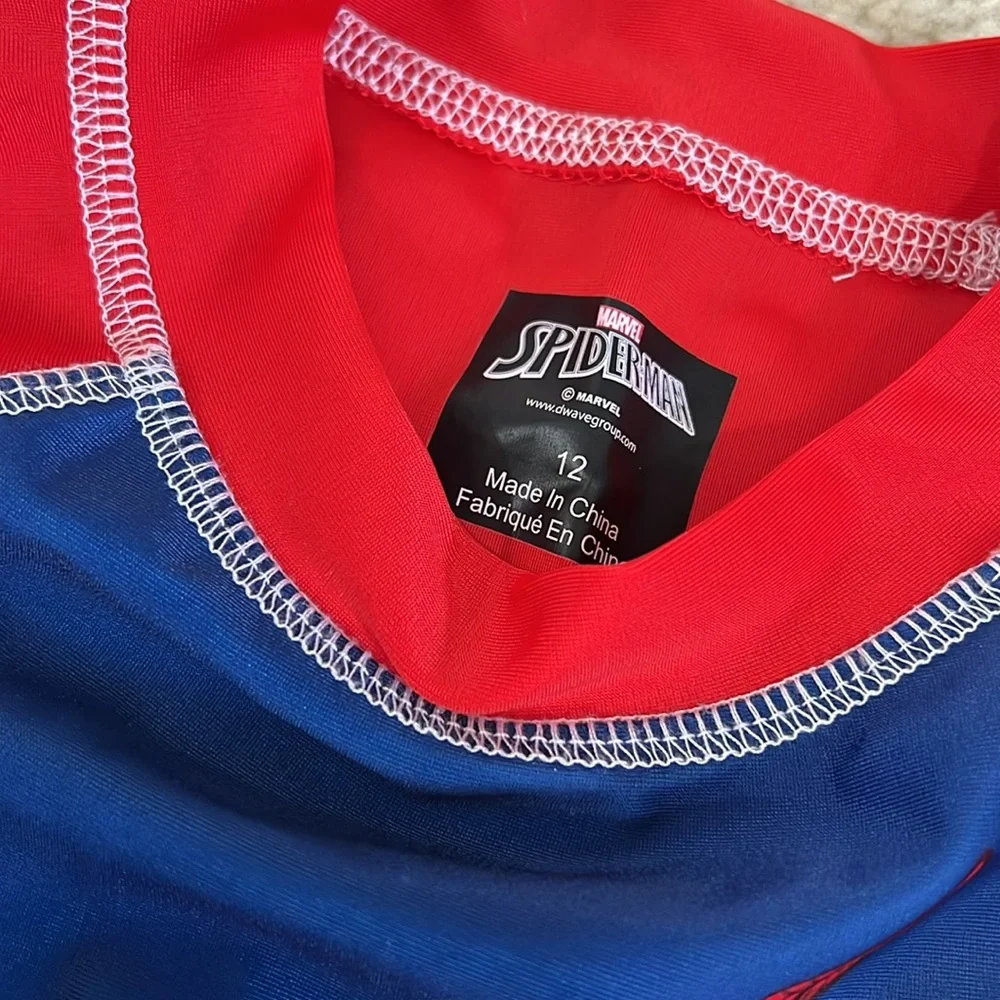 Red and Blue Spider-Man Rash Guard Set - Picture 3 of 6
